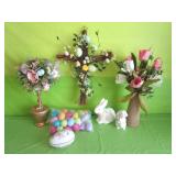 7 Pcs Easter Decor-Door Hanger, Floral