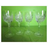 4 Crystal Hock Stemware