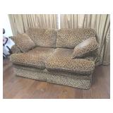 Leopard Print Love Seat