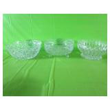 3 Crystal Bowls