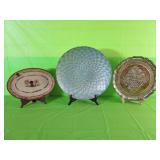 3 Decorative Platters " Largest is 16"