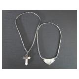 2 Natural Hermatite Necklaces