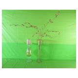Blown & Art Glass Vase & Candleabra 18"