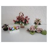 Vintage Italian Copodimonte Porcelain Floral