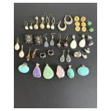 17 Earrings & 6 Natural Stone Pendants