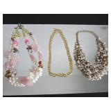2 Statement Necklaces & Gold-Tone Chain