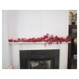 Pretty Red Garland Decor for Mantle