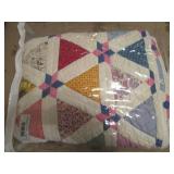Patch Work Quilt Stars & Triangles "Queen"