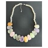 Freshwater Pearls & Natural Gem Stones Necklace