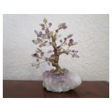 Amethyst Crystal Gemstone Bonsai Tree w/