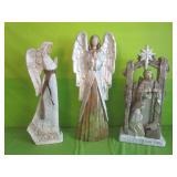 3 Pcs Angels 22"h Tallest and Nativity Decor