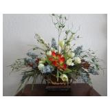 Lg Vibrant Faux Floral Arrangement 30" x 36"