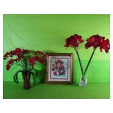Signed Nancy Carr 17" x 15" and 2 Floral
