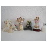 Green Jade Sculpture Birding Scene - 7 Pcs