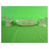 Abingdon Pottery Bowl & Candle Holders