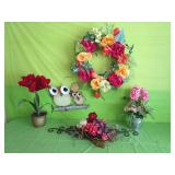 5 Pcs Easter Decor -  Wreath, Floral, Door Hanger