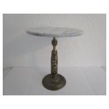 Marble & Brass Accent Table 18" x 15"
