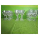 24 Pc Set Mikasa Clear Heavy Cut Crystal Stemware