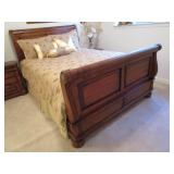 French Country Queen Sleigh Bed