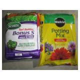 Miracle-Gro Potting Mix & Scotts Turf Builder