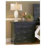 Progressive Furniture Distressed Black Night Stand