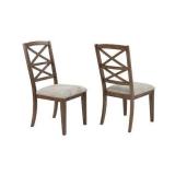 Winners Only (2) Mocha XX Back Side Dining Chairs