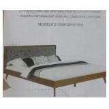 Midcentury Platform Bed, Upholstered
