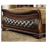 McFerran Home Furnishings King Tufted UPH Footbrd
