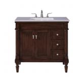 Deina Drawer, 2 Door Single Vanity Cabinet  Walnut