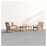 NFusion Pair Outdoor Wooden Chat Chairs