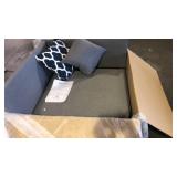 Corner Piece to Sectional (gray)  w/ Throw Pillows