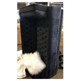 Black Couch and Throw Pillows