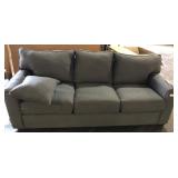 Gray Sleeper Sofa w/ Throw Pillows