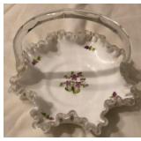 Hand Painted Fenton Basket