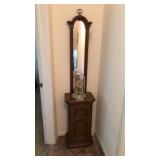 Mirrored Hallway Cabinet (faux wood)