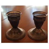 Weighted Sterling Silver Candle Holders