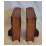 Wooden Book Bookends