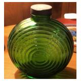 Green Depression Refrigerator Jar