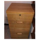 Wooden File Cabinet, No Key (unlocked)