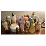 Collection of Perfumes, Sprays, Powders & Lotions