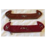 2 Vintage Indian Beaded Change Purses, Canoe Shape