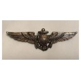 Sterling Silver Naval Aviator Fighter Wings
