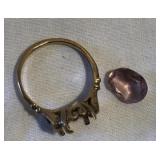 10K Gold Gemstone Ring & Box