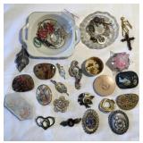 Collection of Costume Jewelry & Ring Holders