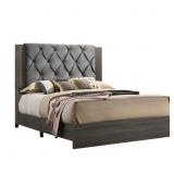 Madelyn Eastern King Size Bed, Grey Walnut