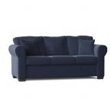 Latitude Run Belinda 84.5" Rolled Arm Sofa in Navy