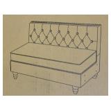 Armless Loveseat in Gray