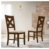 2 "X" Back Side Isabell Chairs by Round Hill Furni