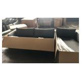 Dk Gray Sofa Sectional Set (Couch & Chaise)