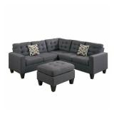 Pawnee Sectional Sofa Set in Gray